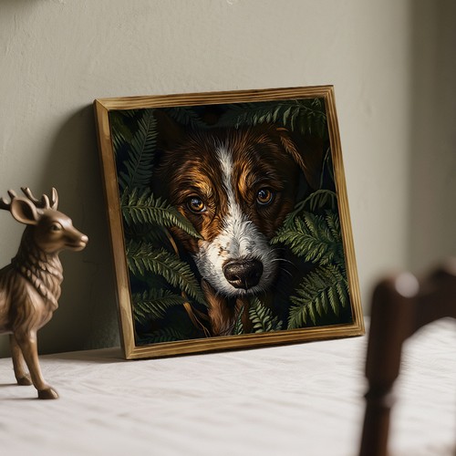 Dark jungle border collie - dark,