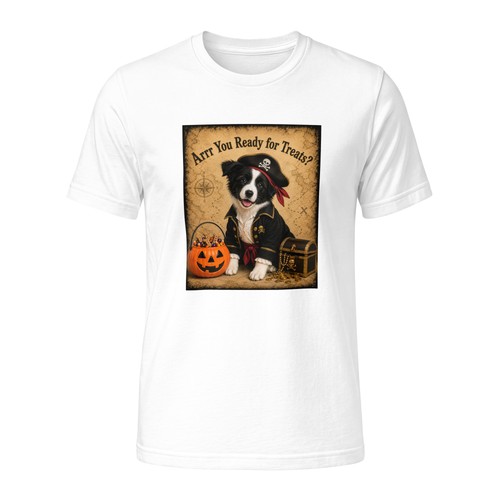 Border collie pirate poster - collie,