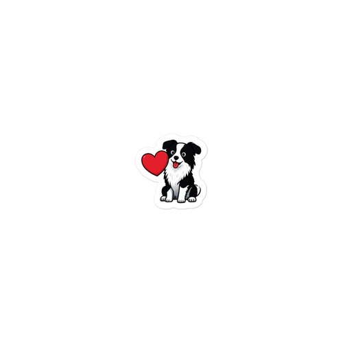 Border collie puppy sticker - border,