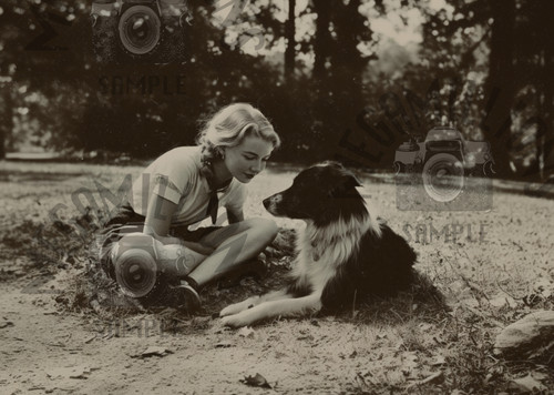 Vintage photo young woman - woman, w