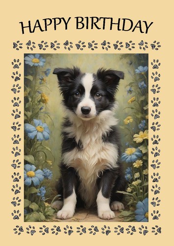 Border collie dog birthday - dog,