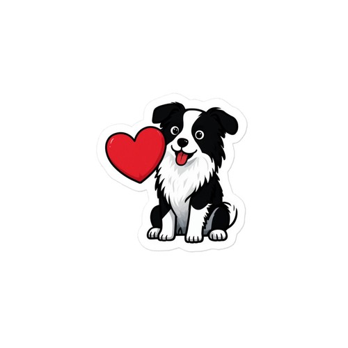 Border collie puppy sticker - border,